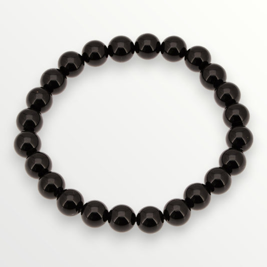 Bracelet Perles Obsidienne Noire