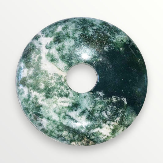 Pendentif Donut (ou Pi Chinois) Agate Arbre