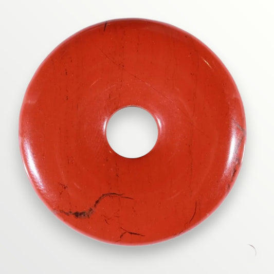 Pendentif Donut Jaspe Rouge